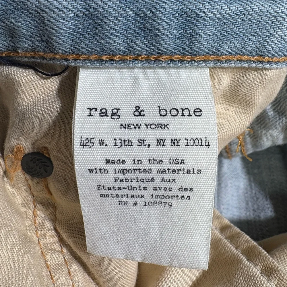 Rag & Bone Frayed Hem Jeans Women’s Size 29 - Charleston Wash